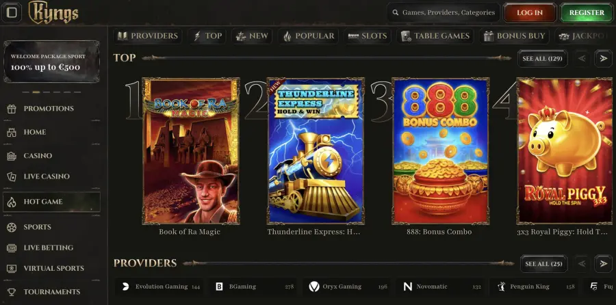 Casino en ligne main